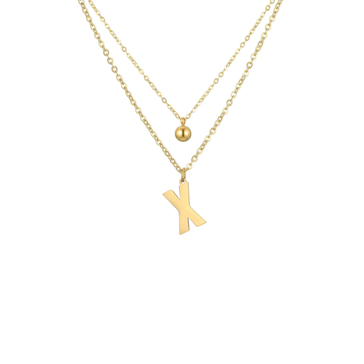 Letter Necklace with Charm