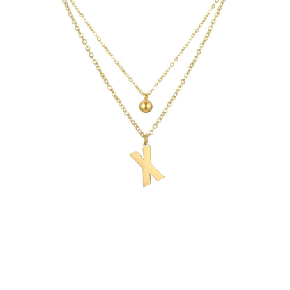 Letter Necklace with Charm