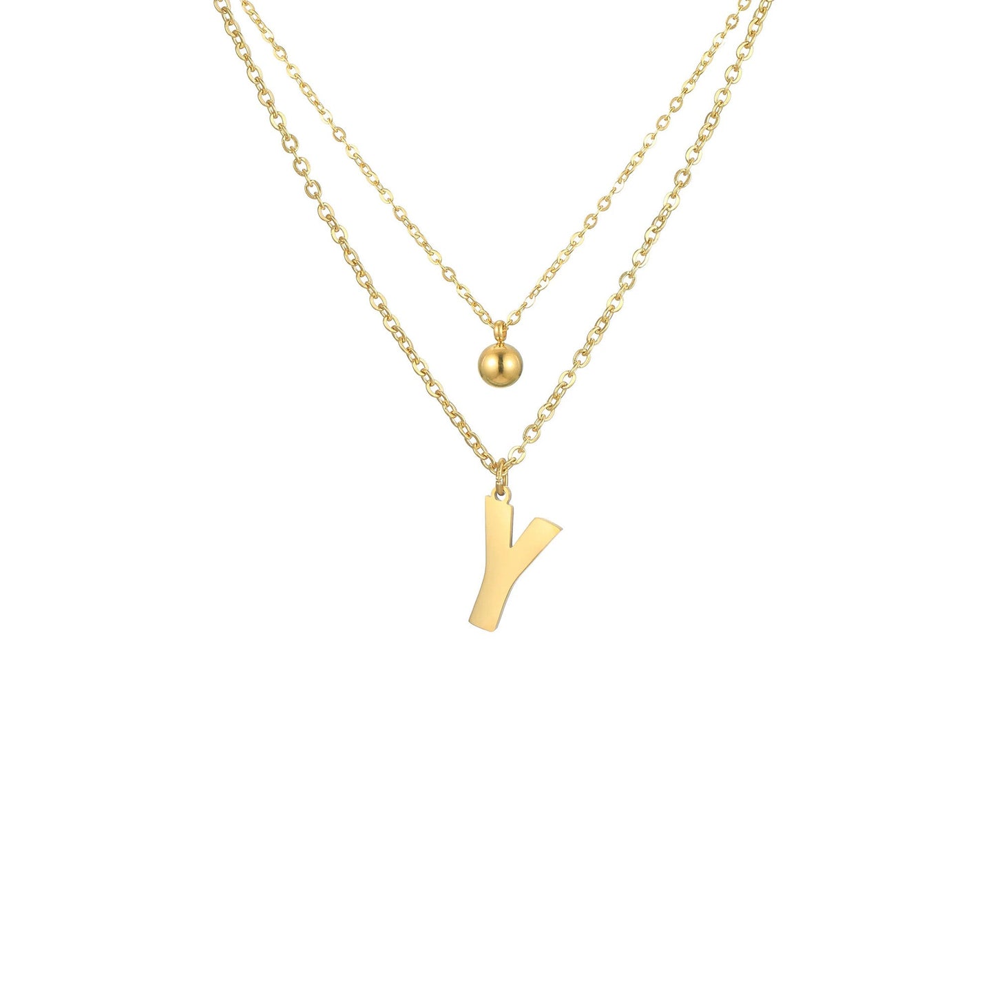 Letter Necklace with Charm