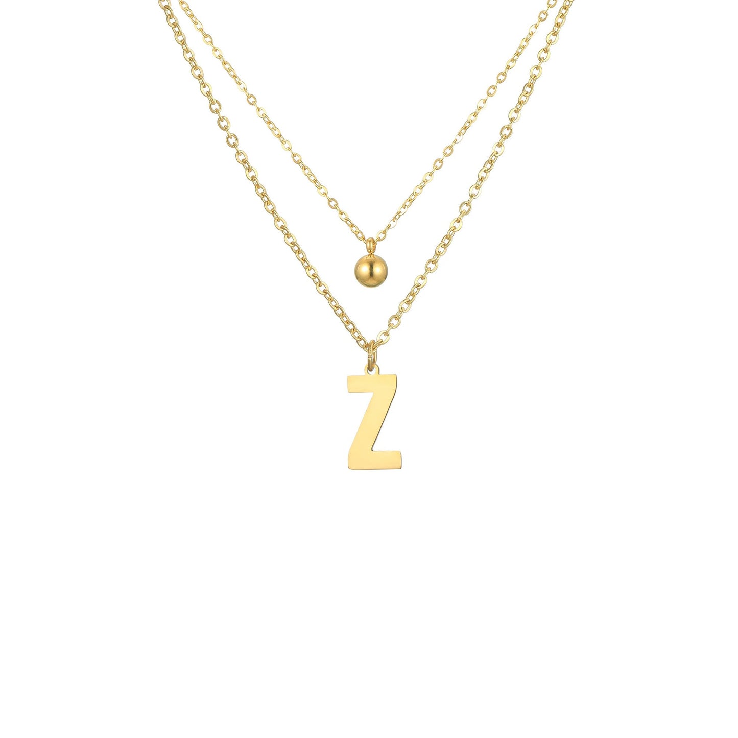 Letter Necklace with Charm