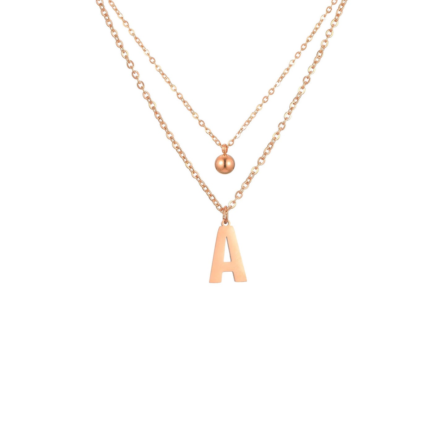 Letter Necklace with Charm