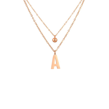 Letter Necklace with Charm