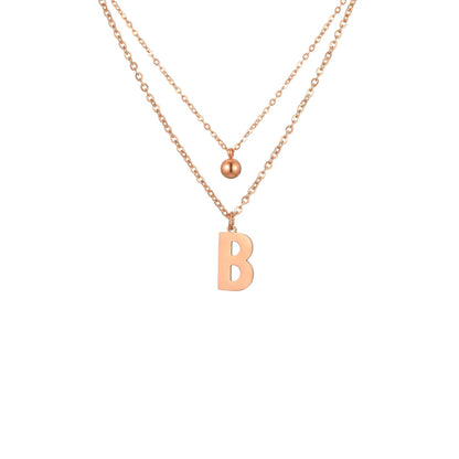 Letter Necklace with Charm