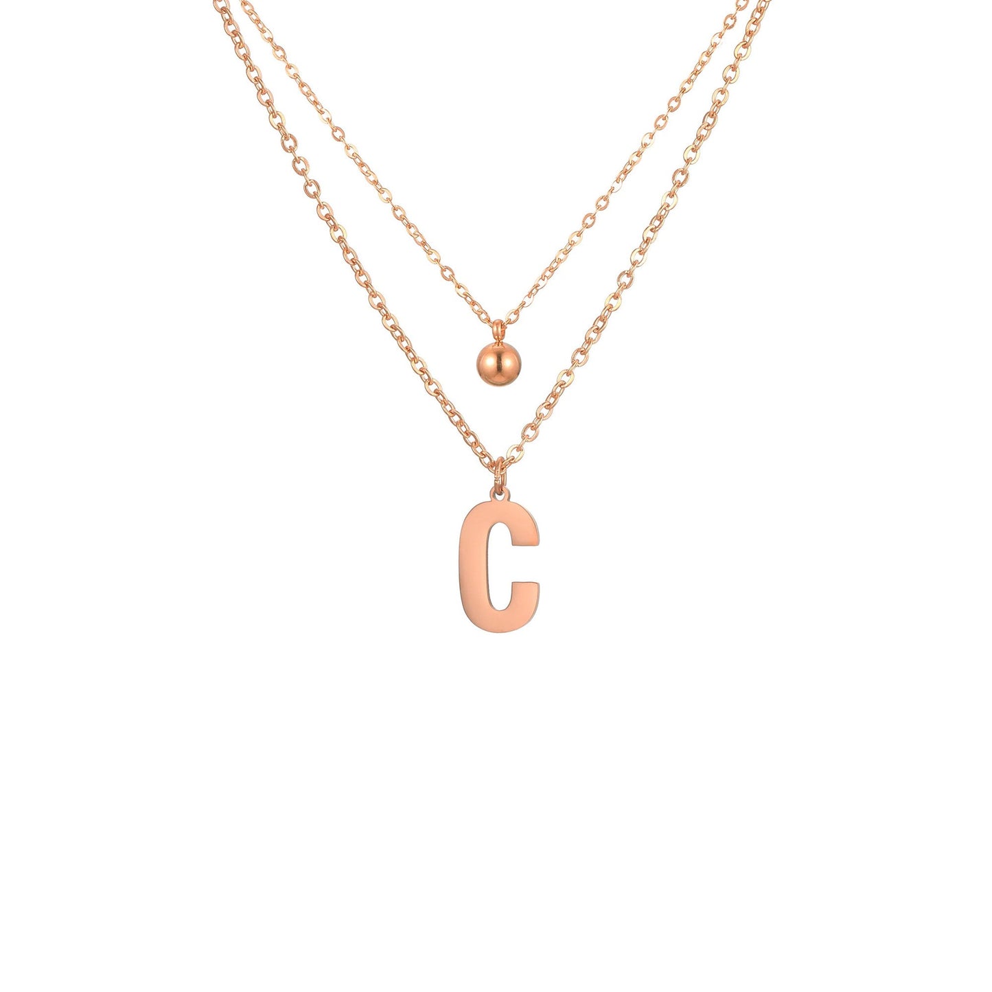 Letter Necklace with Charm