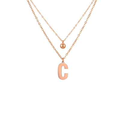 Letter Necklace with Charm