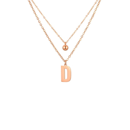 Letter Necklace with Charm