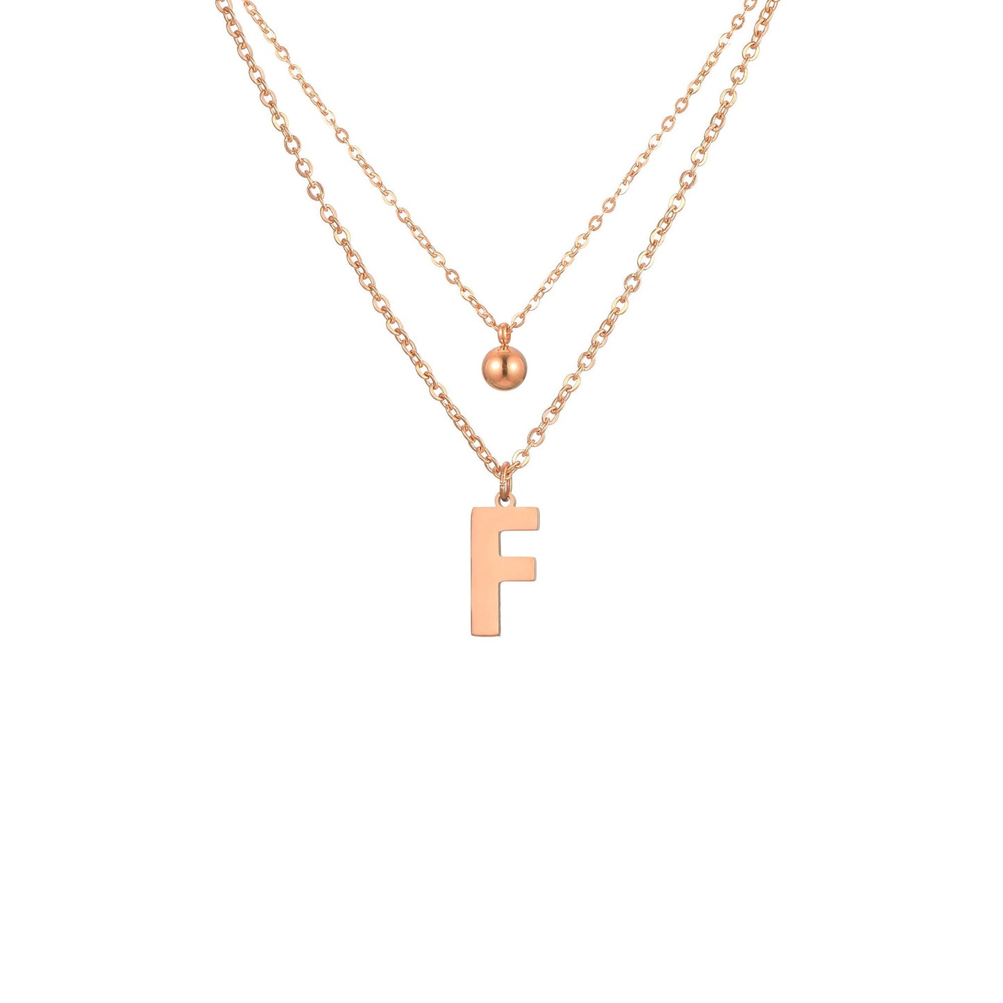 Letter Necklace with Charm