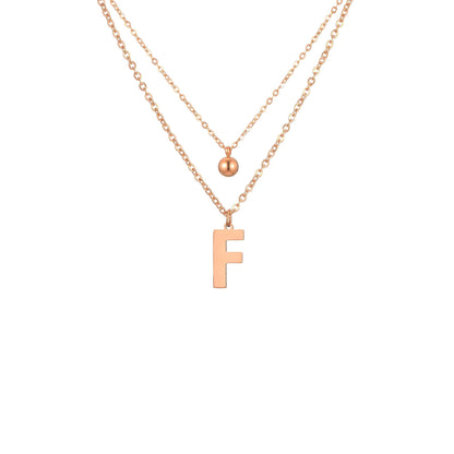 Letter Necklace with Charm
