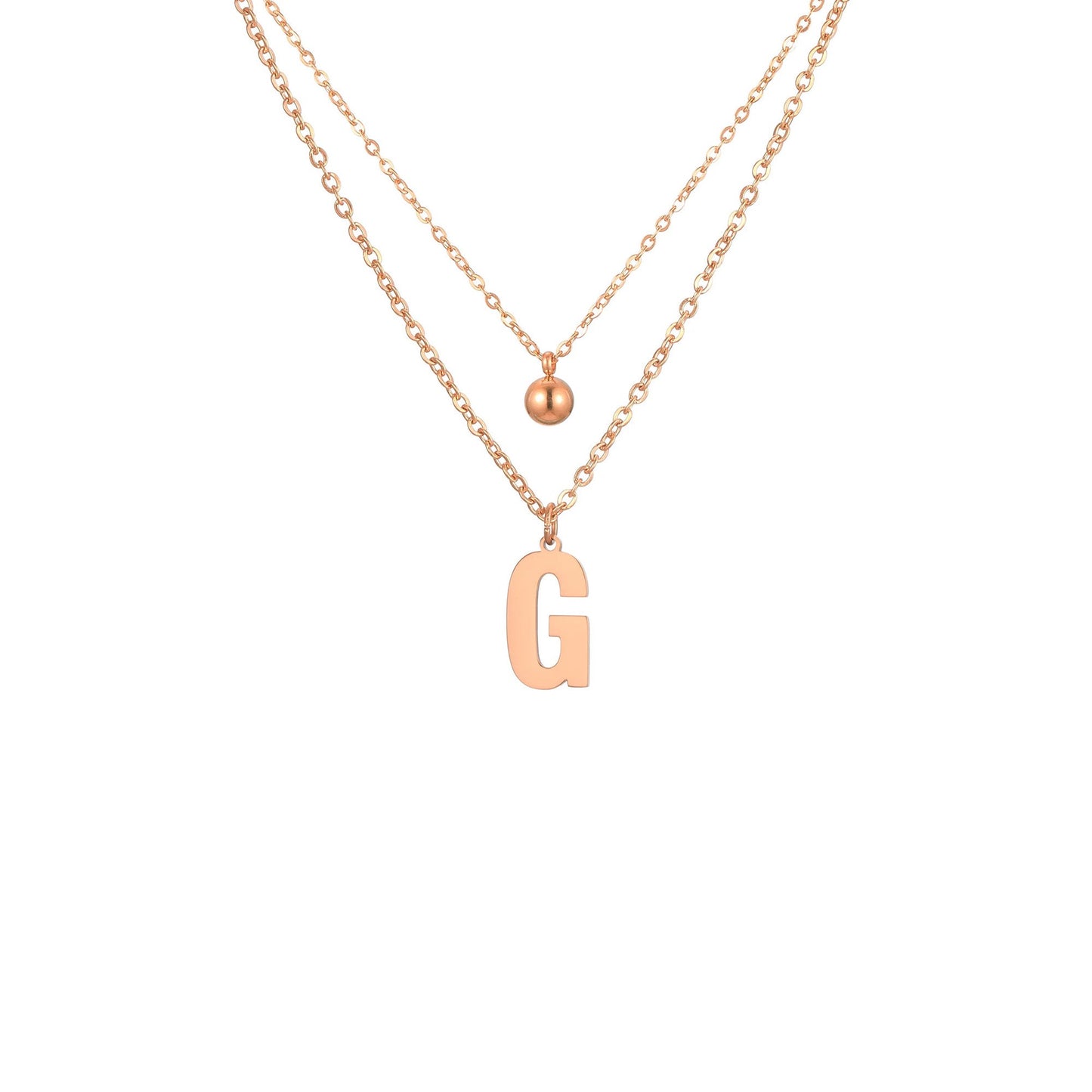 Letter Necklace with Charm