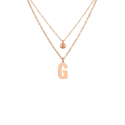 Letter Necklace with Charm