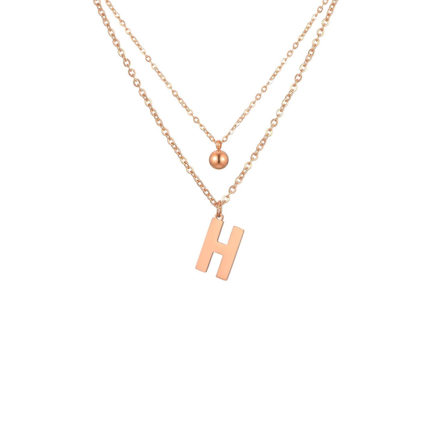 Letter Necklace with Charm