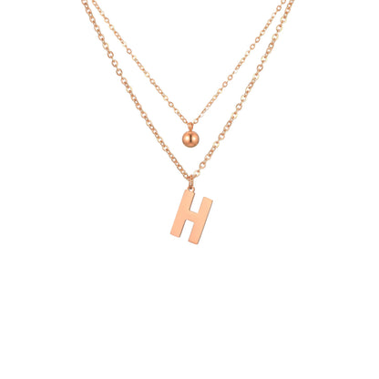 Letter Necklace with Charm