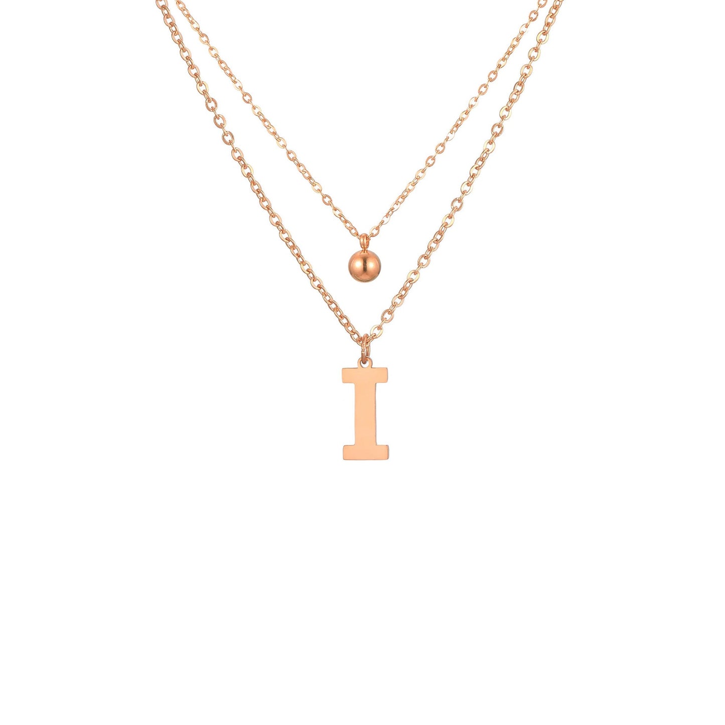 Letter Necklace with Charm