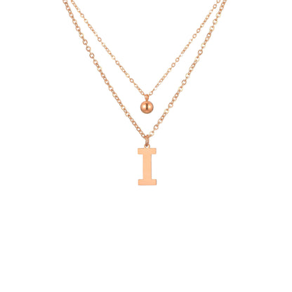 Letter Necklace with Charm