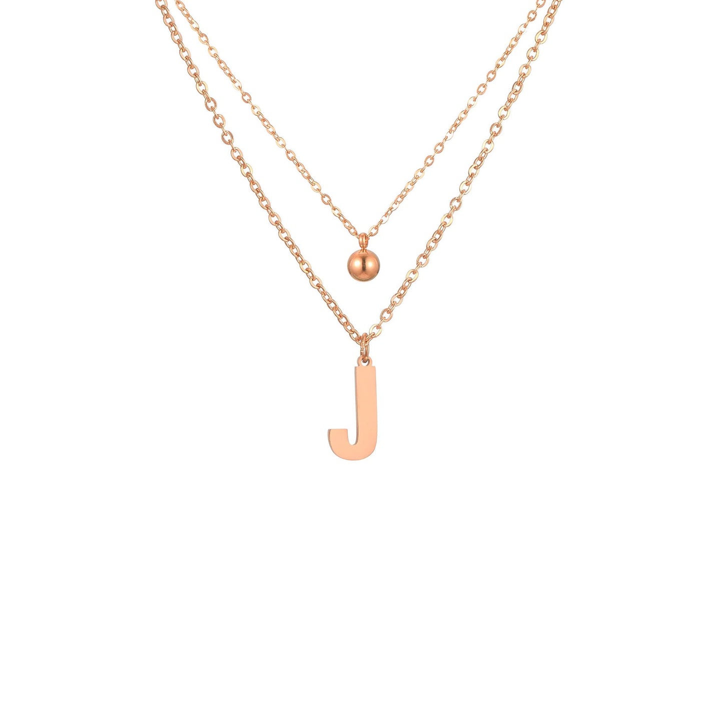 Letter Necklace with Charm