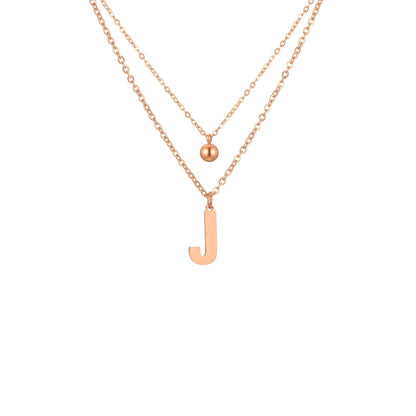 Letter Necklace with Charm