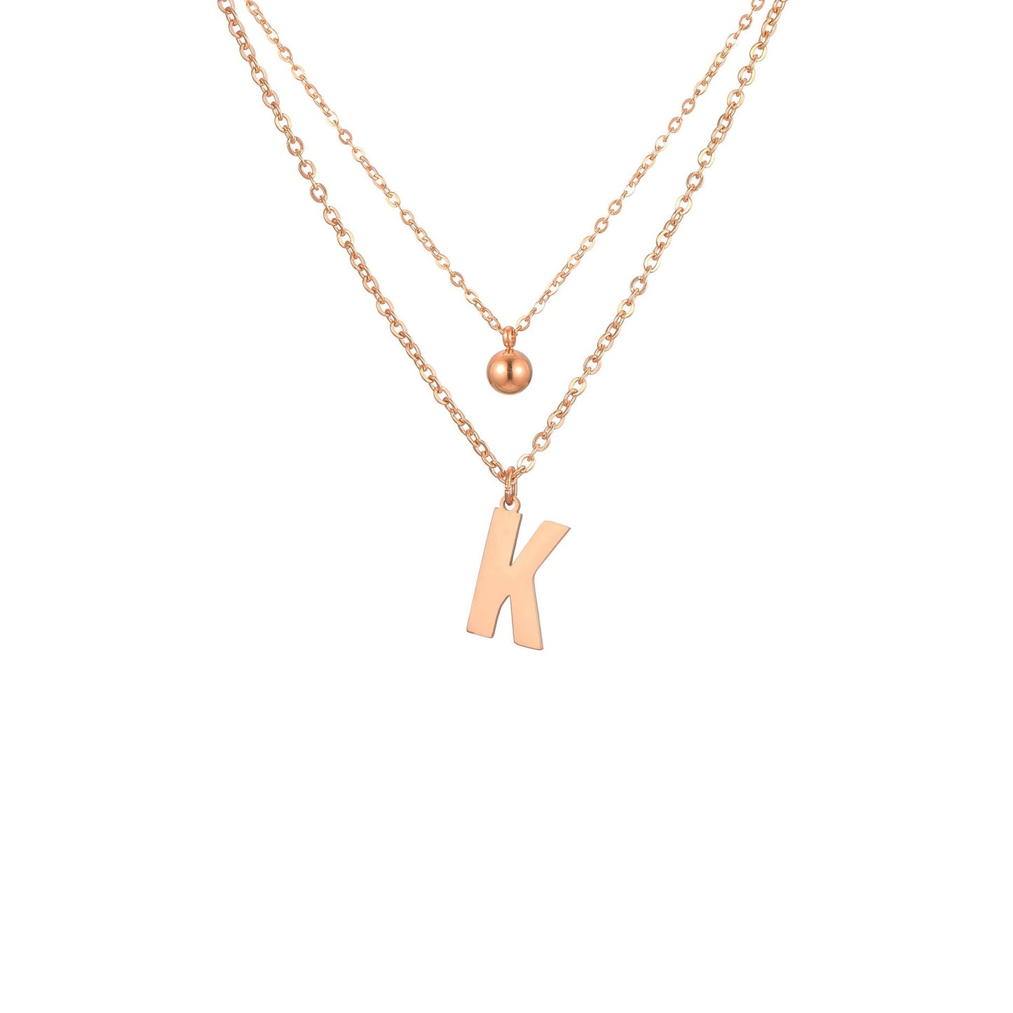 Letter Necklace with Charm