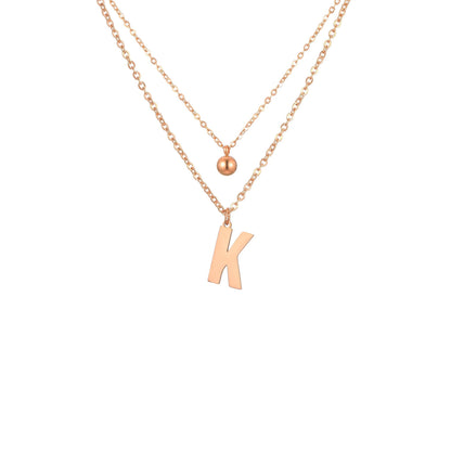 Letter Necklace with Charm