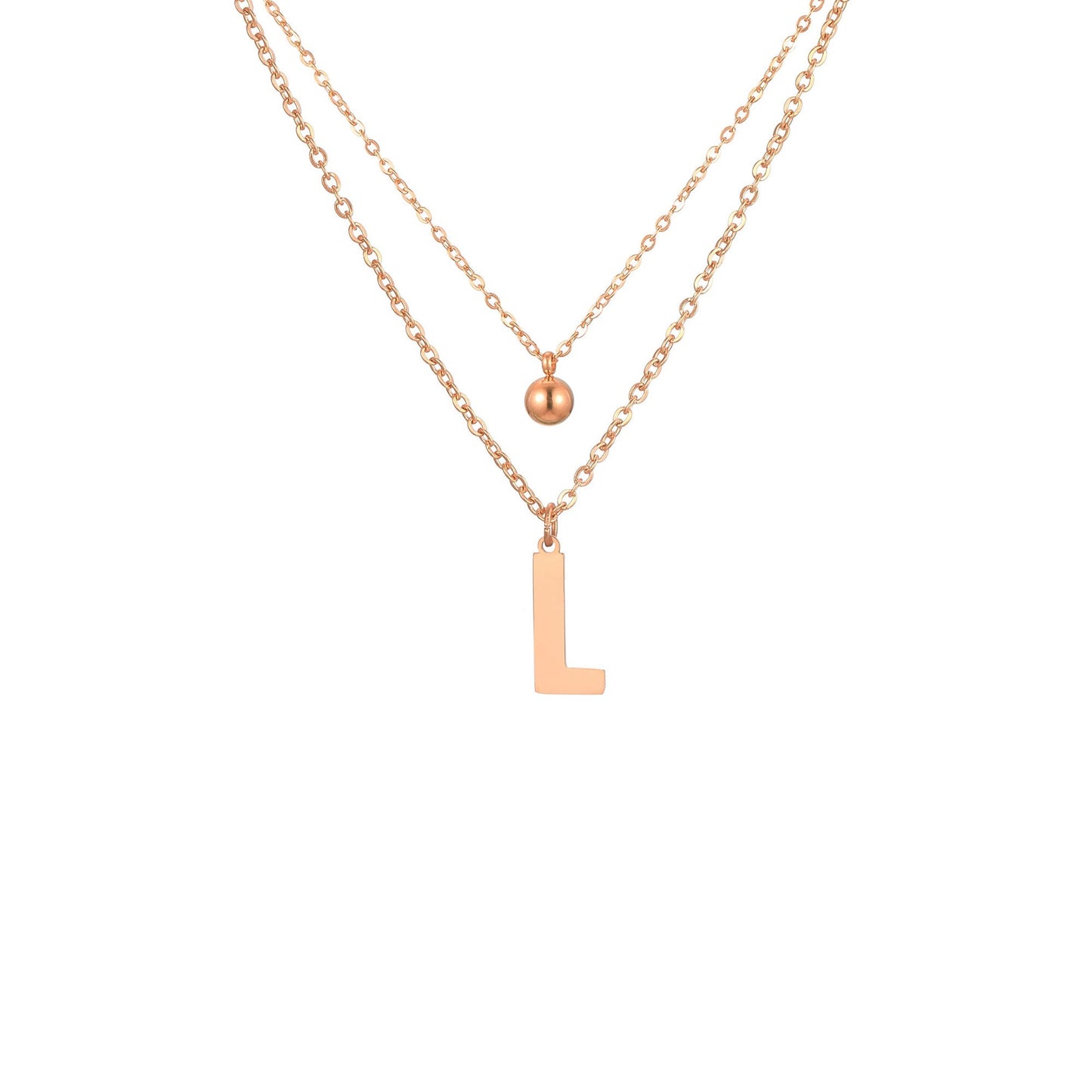 Letter Necklace with Charm