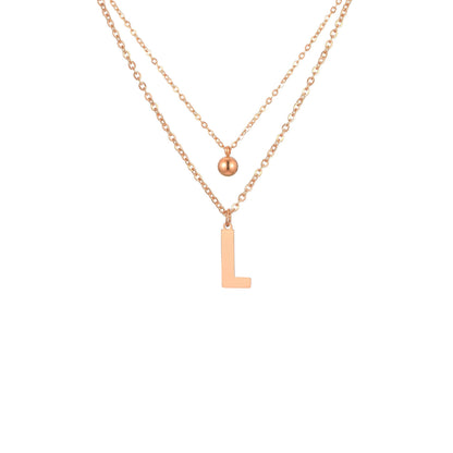 Letter Necklace with Charm