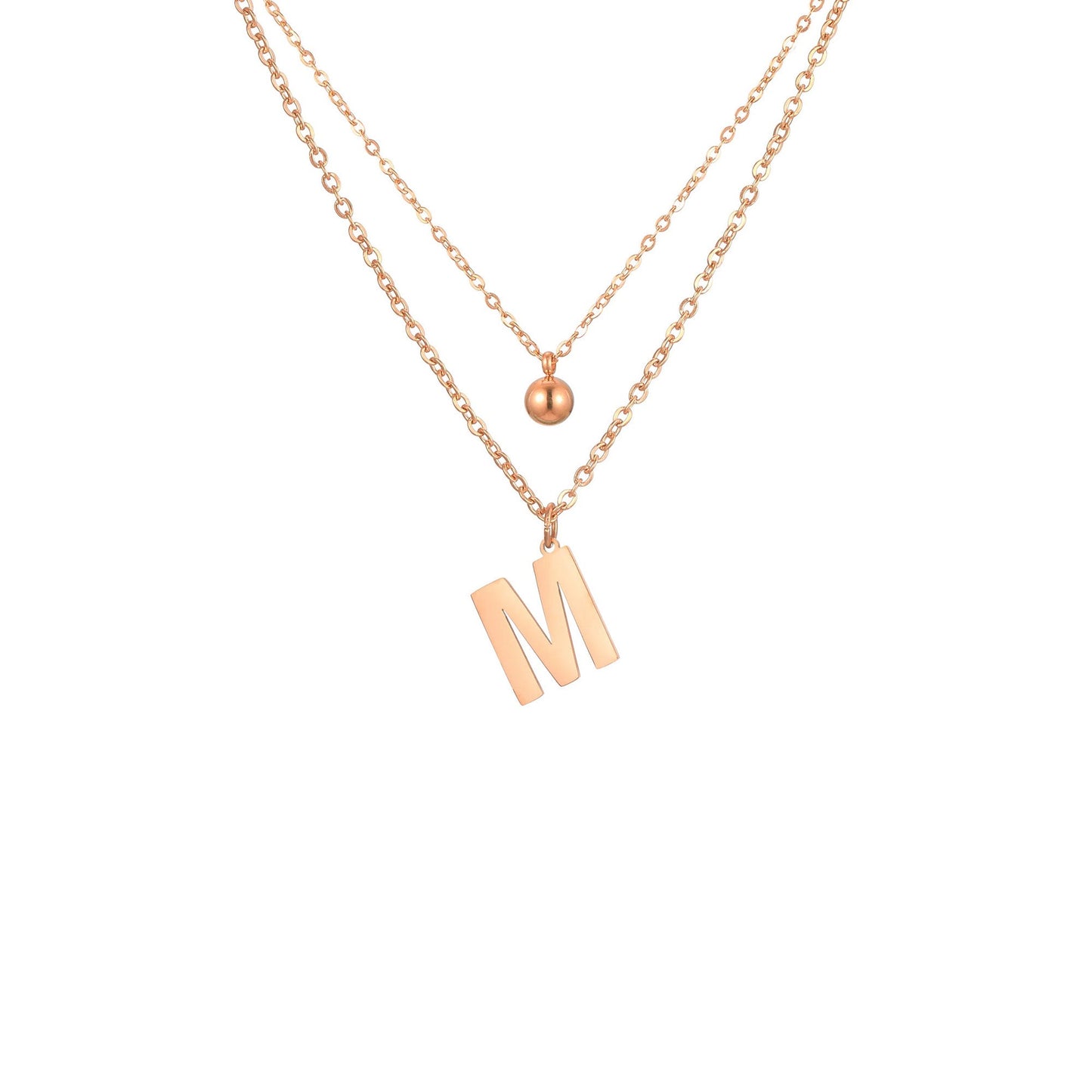Letter Necklace with Charm