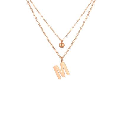 Letter Necklace with Charm