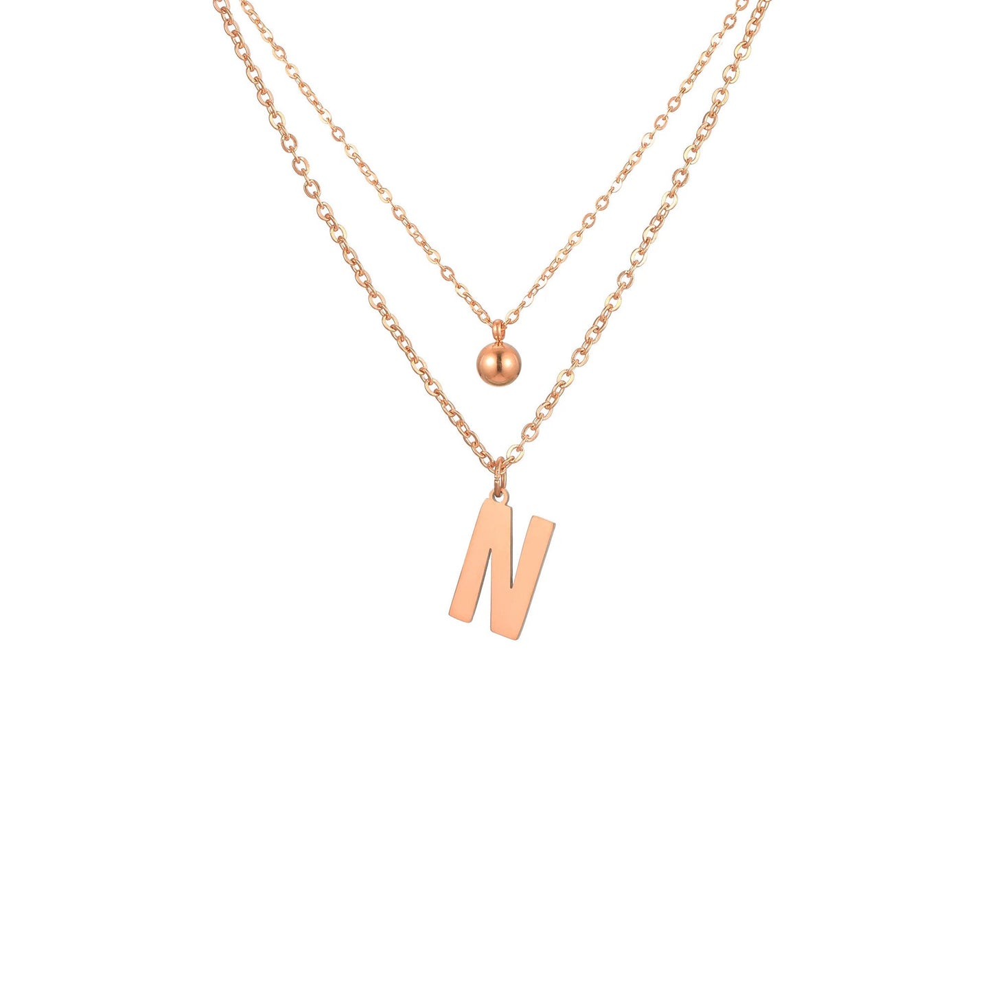 Letter Necklace with Charm