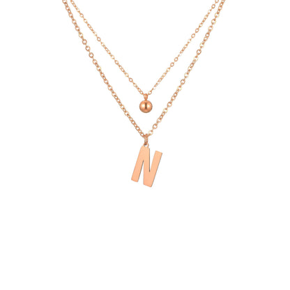 Letter Necklace with Charm