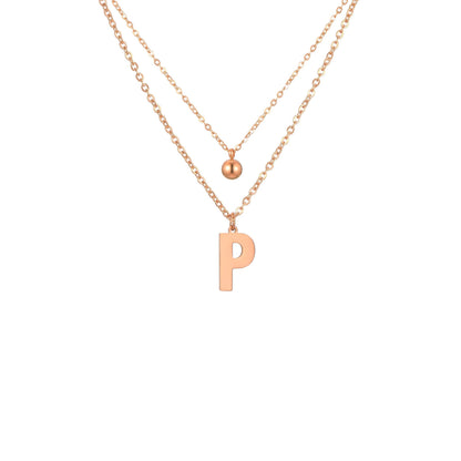 Letter Necklace with Charm