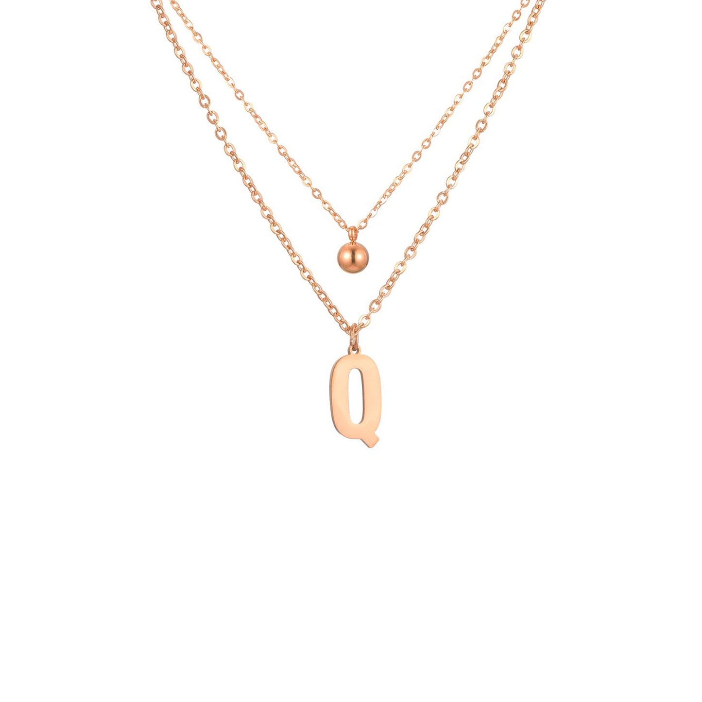Letter Necklace with Charm