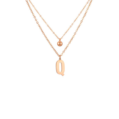 Letter Necklace with Charm