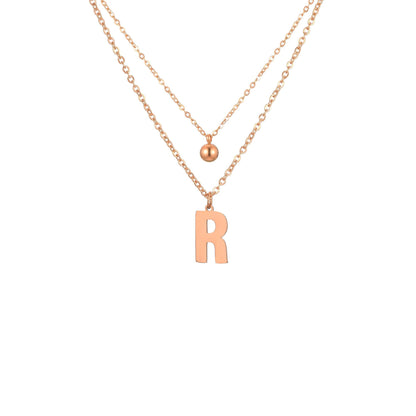 Letter Necklace with Charm