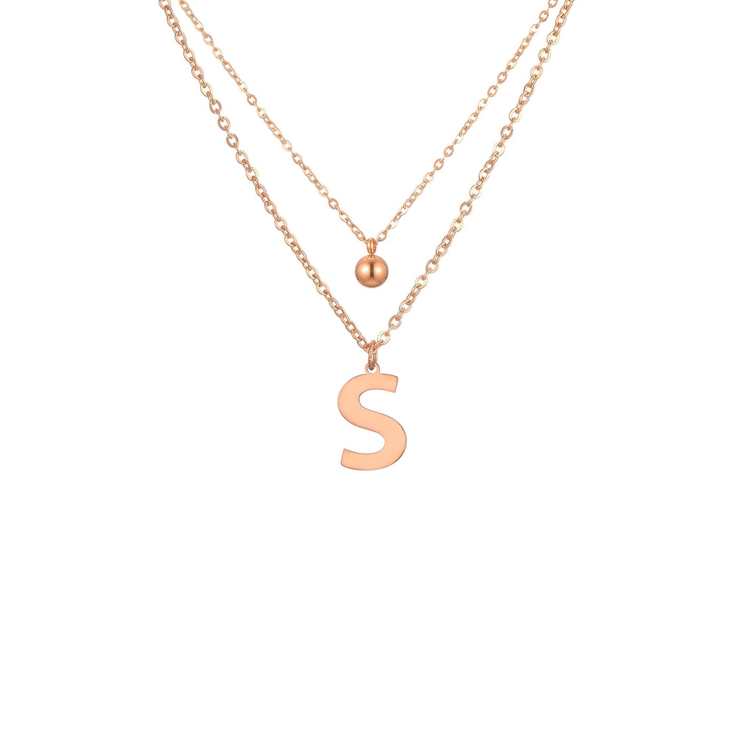 Letter Necklace with Charm
