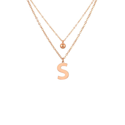 Letter Necklace with Charm