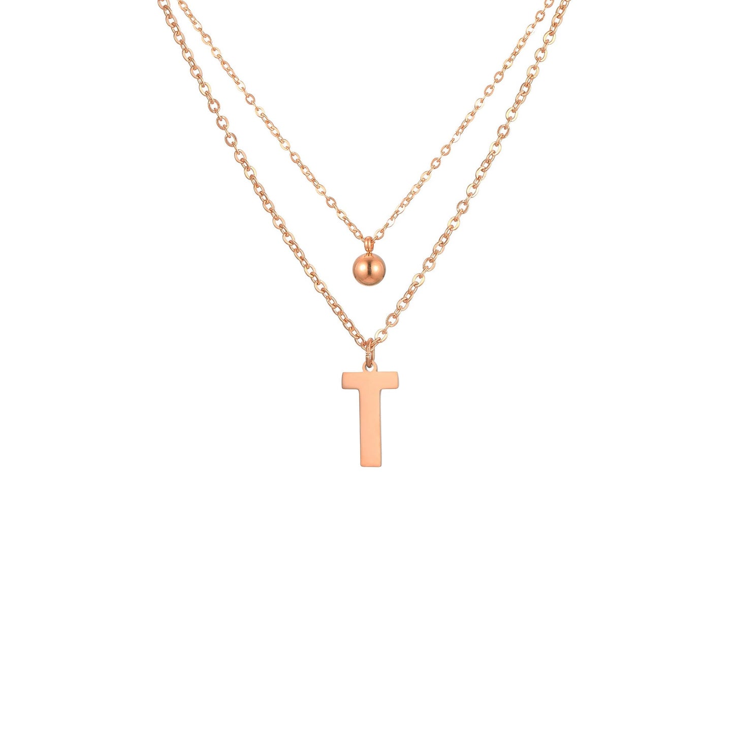 Letter Necklace with Charm