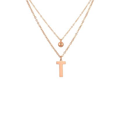 Letter Necklace with Charm