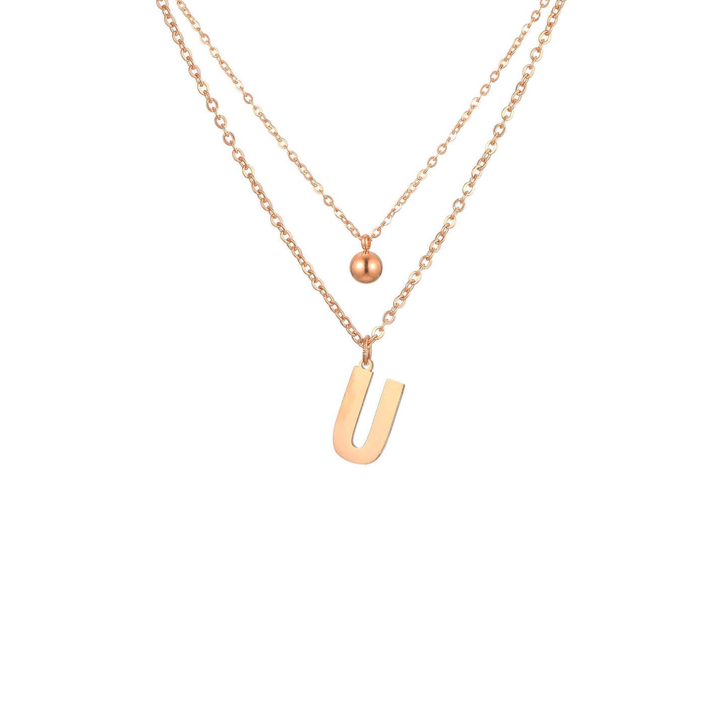 Letter Necklace with Charm