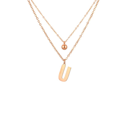 Letter Necklace with Charm