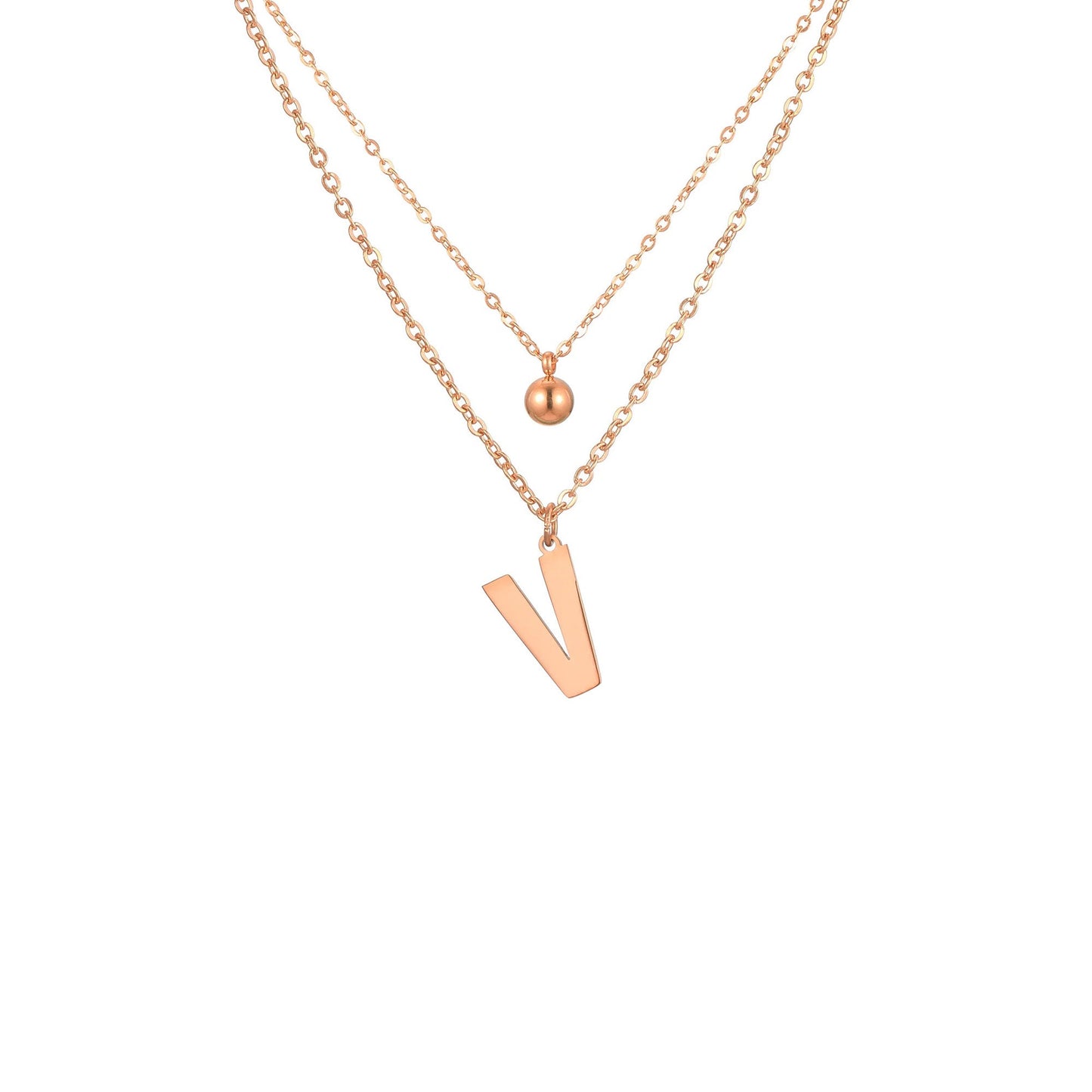 Letter Necklace with Charm