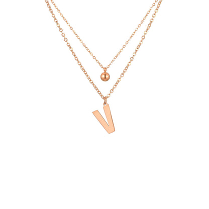 Letter Necklace with Charm