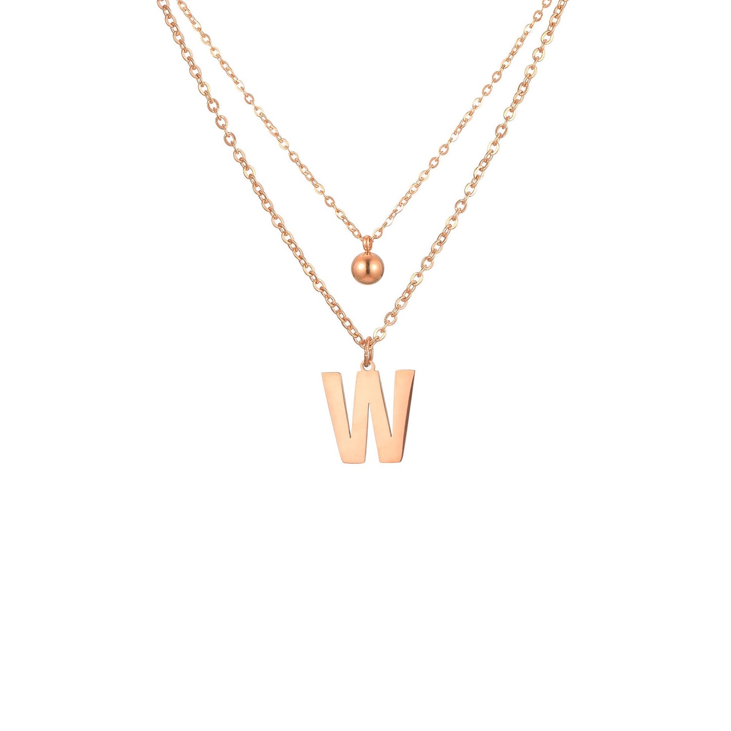 Letter Necklace with Charm