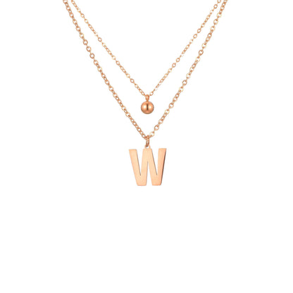 Letter Necklace with Charm
