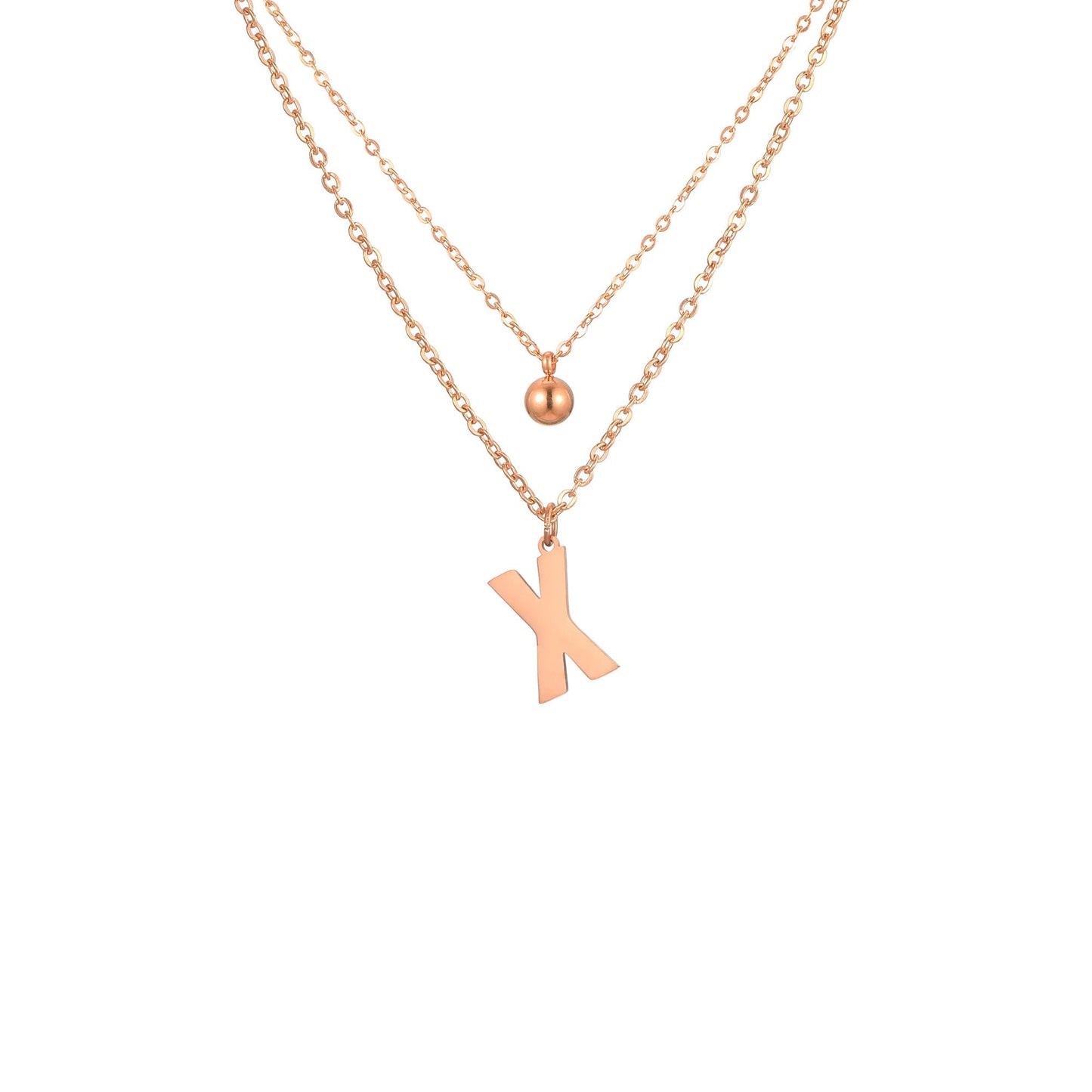 Letter Necklace with Charm