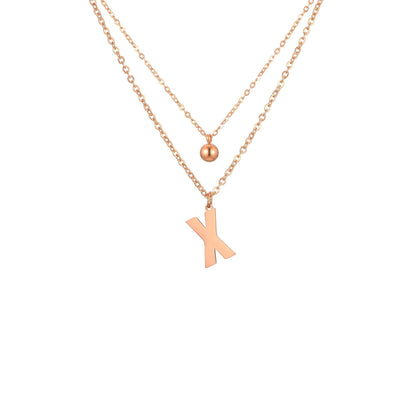 Letter Necklace with Charm