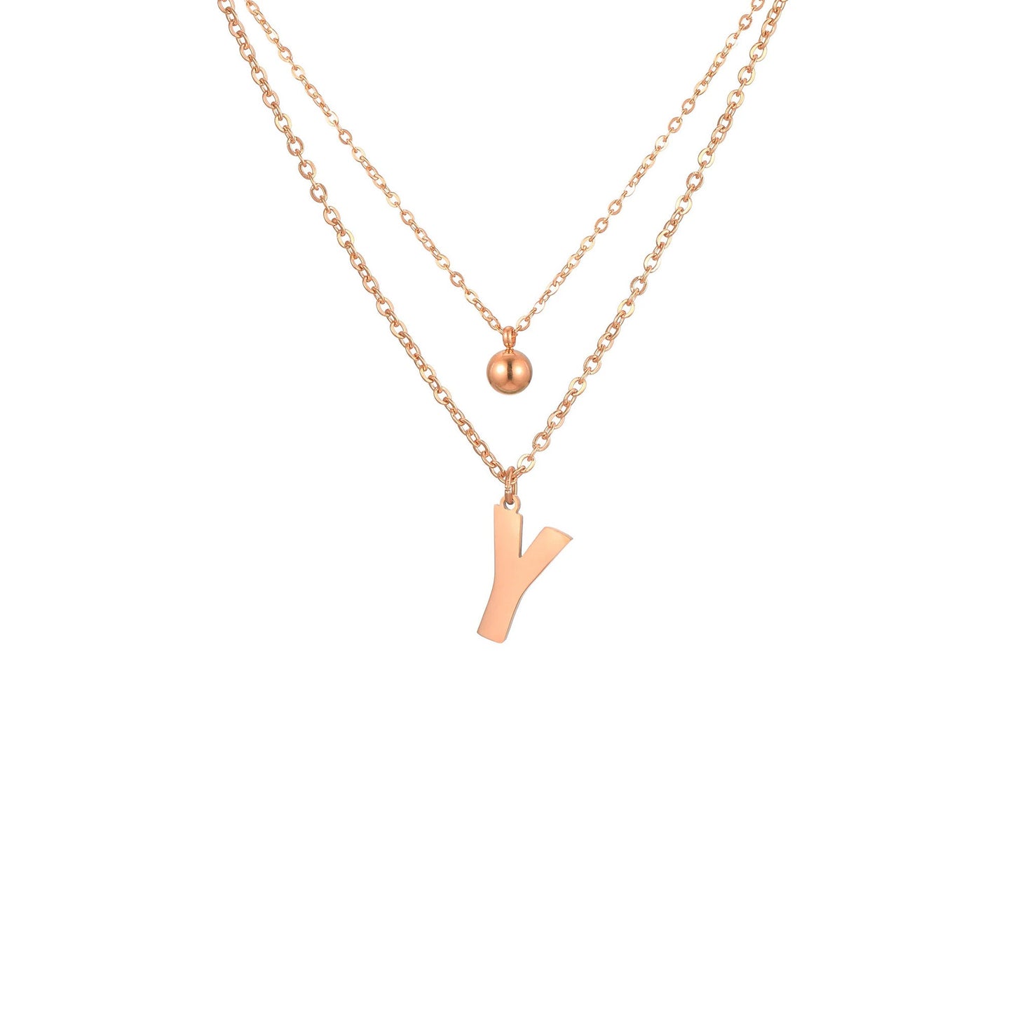 Letter Necklace with Charm