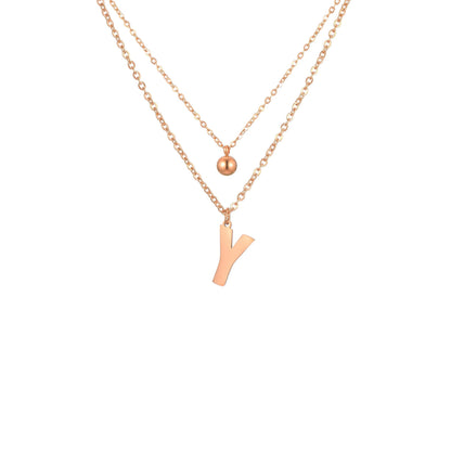 Letter Necklace with Charm