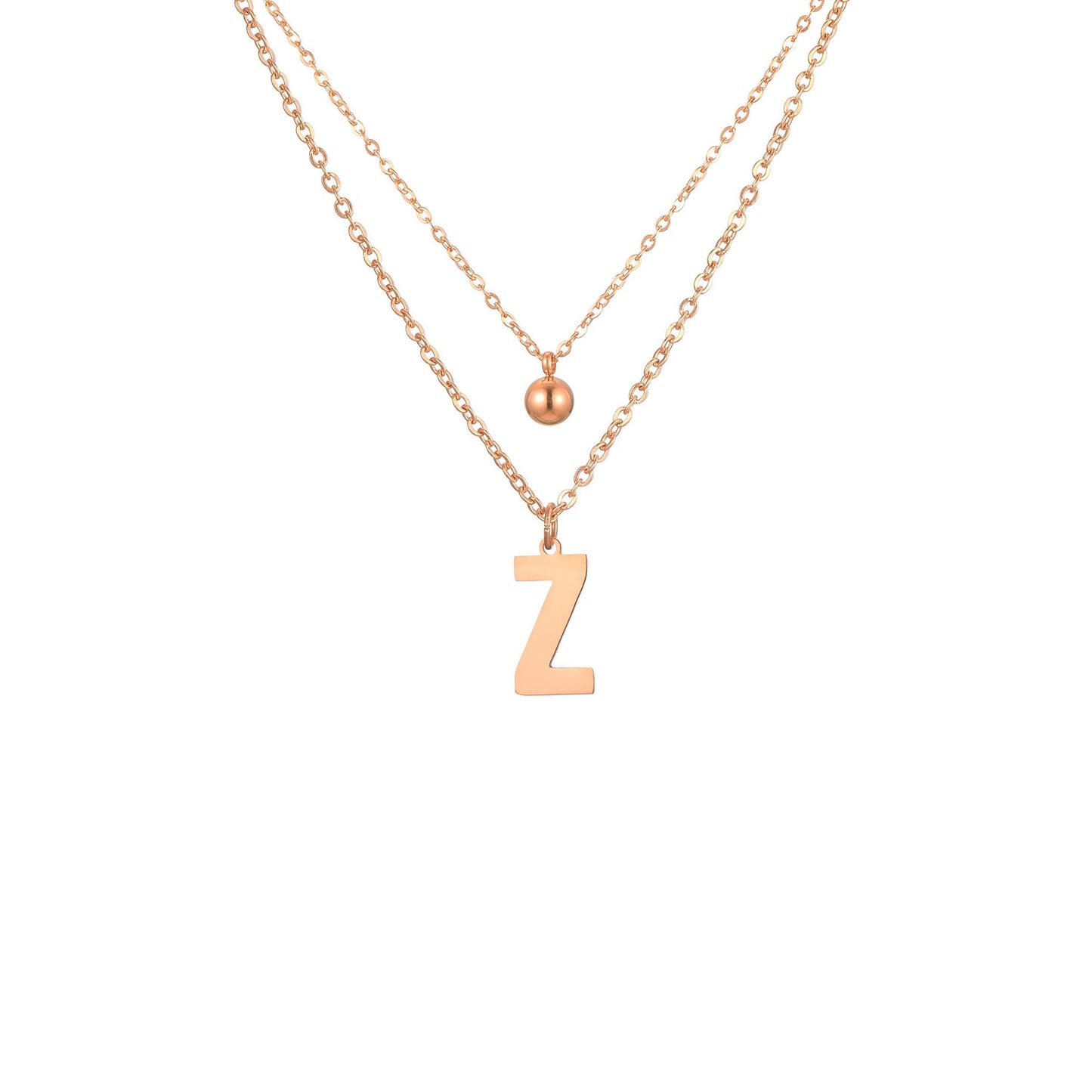 Letter Necklace with Charm