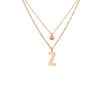 Letter Necklace with Charm