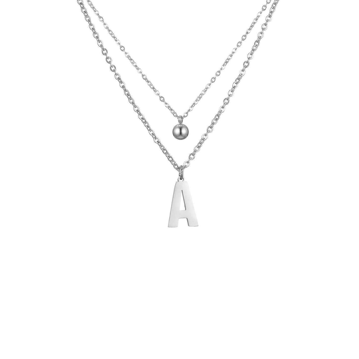 Letter Necklace with Charm