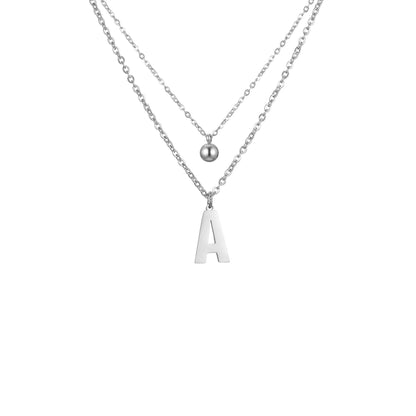 Letter Necklace with Charm